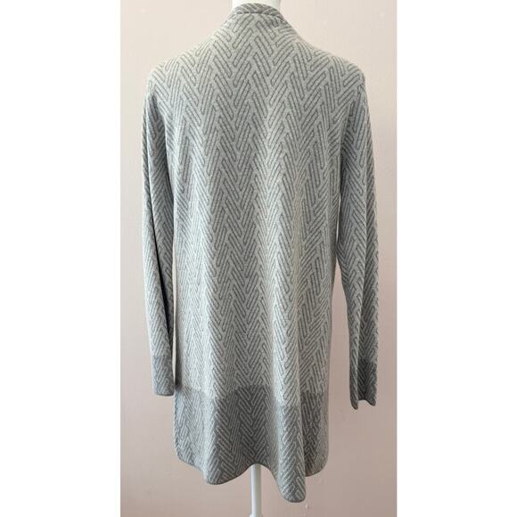J. McLaughlin Open Cardigan Sweater Duster Chevron Print Size S - Picture 4 of 5